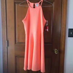 High-Neck Pink Dress